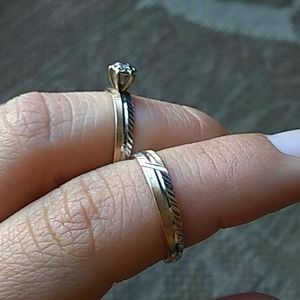 10k gold wedding bands with Gem